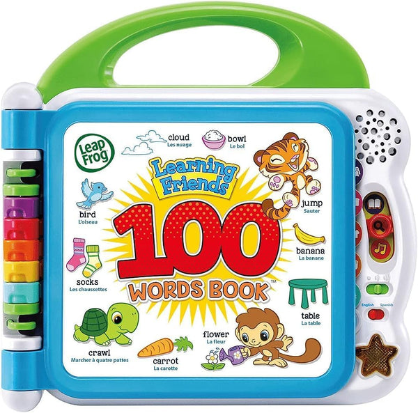 601503 Learning Friends 100 Words Baby Book Educational and Interactive Bilingual Playbook Toy Toddler and Pre School Boys & Girls 1, 2, 3, 4+ Year Olds, Multi-Colour, One Size