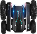 Viomicia 2.4G Remote Control Car Electric Stunt Car RC Double-sided Car 360°rotating Flower Car 4WD RC Twisted Car Charged RC Vehicle Boy Toy Car Children's Gifts zhengzilu (Color : Black)