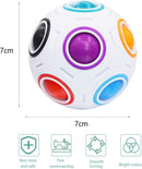 Magic Rainbow Ball, Fidget Ball Speed cube Puzzle Ball Cube Brain Teasers Educational Toy Stocking Filler For Kids & Adults