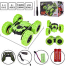 RC Stunt Cars Remote Control Car Double-Sided Driving 360-degree Tumbles Rotating Car Toy Gifts Presents for Boys/Girls Ages 6+ Green