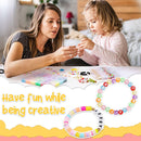 Viomicia 6000Pcs Clay Beads Kit, Multi-Colors Clay Beads for Jewellery Making, Bracelet Making Kit for Bracelet Necklace Earring DIY, 6mm Polymer Clay Flat Beads for Kids & Adults