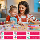 Viomicia 6000Pcs Clay Beads Kit, Multi-Colors Clay Beads for Jewellery Making, Bracelet Making Kit for Bracelet Necklace Earring DIY, 6mm Polymer Clay Flat Beads for Kids & Adults