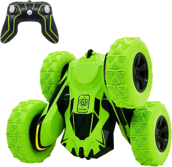 RC Stunt Cars Remote Control Car Double-Sided Driving 360-degree Tumbles Rotating Car Toy Gifts Presents for Boys/Girls Ages 6+ Green