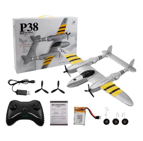 RC Plane Aircraft Glider,FX-816 Simulation P38 Airplane,2.4Ghz 2CH RC Airplane,  Fixed-Wing Flight Toys, Glider Ready to Fly