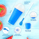 Slushy Maker Cup, Quick Frozen Magic Squeeze Cup, Smoothies Cup, Double Layer Squeeze Cooling Cup,for Kids Homemade Slushie Maker Summer DIY Milk Shake Ice Cream Maker