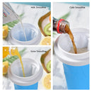 Slushy Maker Cup, Quick Frozen Magic Squeeze Cup, Smoothies Cup, Double Layer Squeeze Cooling Cup,for Kids Homemade Slushie Maker Summer DIY Milk Shake Ice Cream Maker