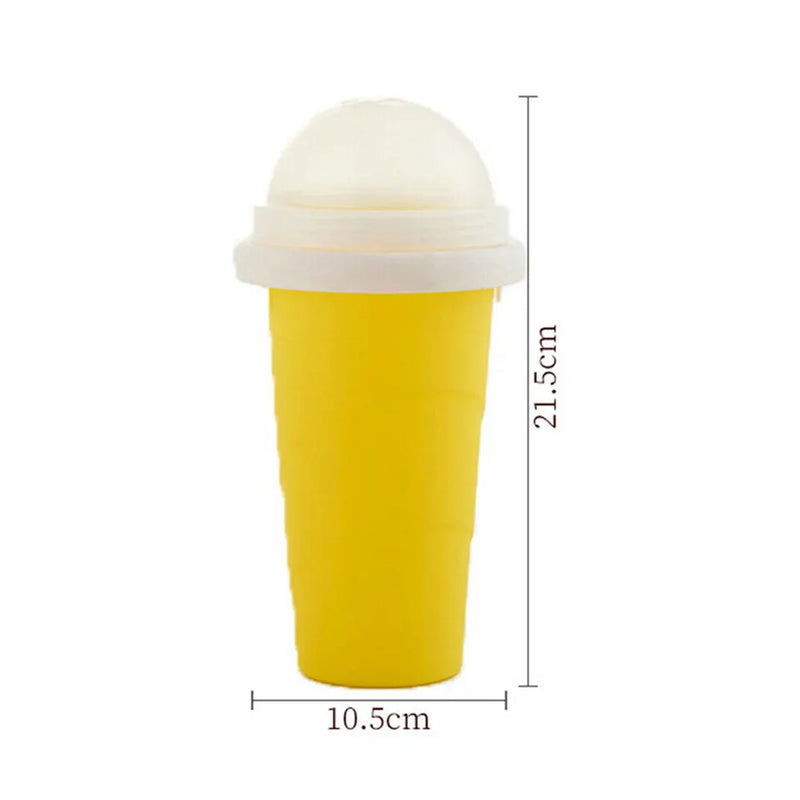 Slushy Maker Cup, Quick Frozen Magic Squeeze Cup, Smoothies Cup, Double Layer Squeeze Cooling Cup,for Kids Homemade Slushie Maker Summer DIY Milk Shake Ice Cream Maker