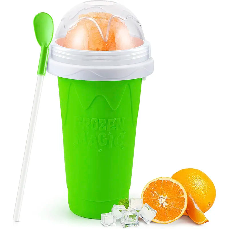 Quick Frozen Smoothies Cups Slushy Ice Cream Maker Milkshake Cooling Cup  Silicone Squeeze Slushy Cup DIY Homemade Freeze Drinks