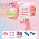 Bazooka Bubble Gun: 69-Hole Automatic Bubble Maker with LED Lights