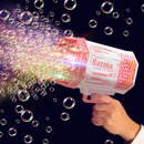 Bazooka Bubble Gun: 69-Hole Automatic Bubble Maker with LED Lights