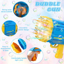 Bazooka Bubble Gun: 69-Hole Automatic Bubble Maker with LED Lights