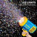 Bazooka Bubble Gun: 69-Hole Automatic Bubble Maker with LED Lights