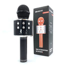 Wireless Karaoke Microphone with LED Lights, 4-in-1 Bluetooth Speaker for Android/iOS